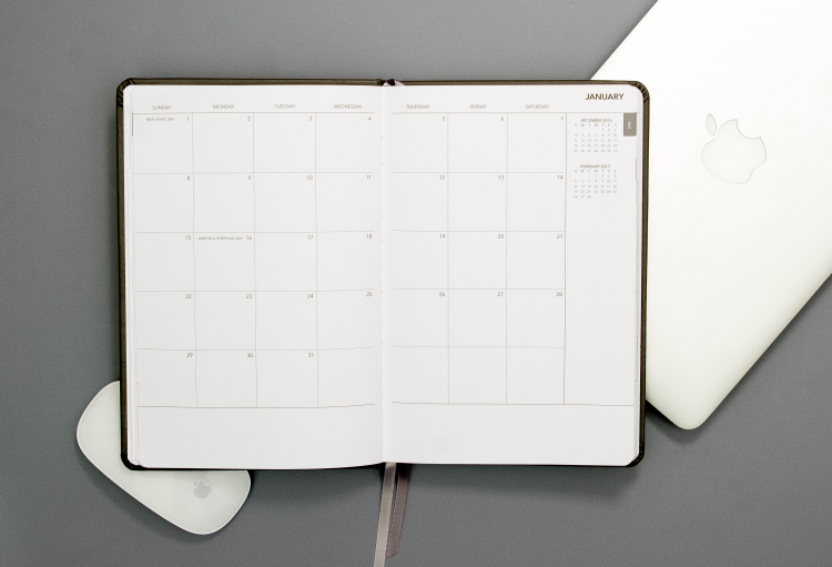 upstudio 2017 planner monthly calendar